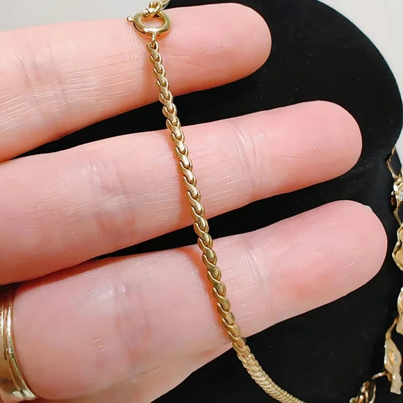 1940's Bugbee & Niles Gold Tone Atomic Starburst Floral Shell Petal Necklace - Picture 8 of 13